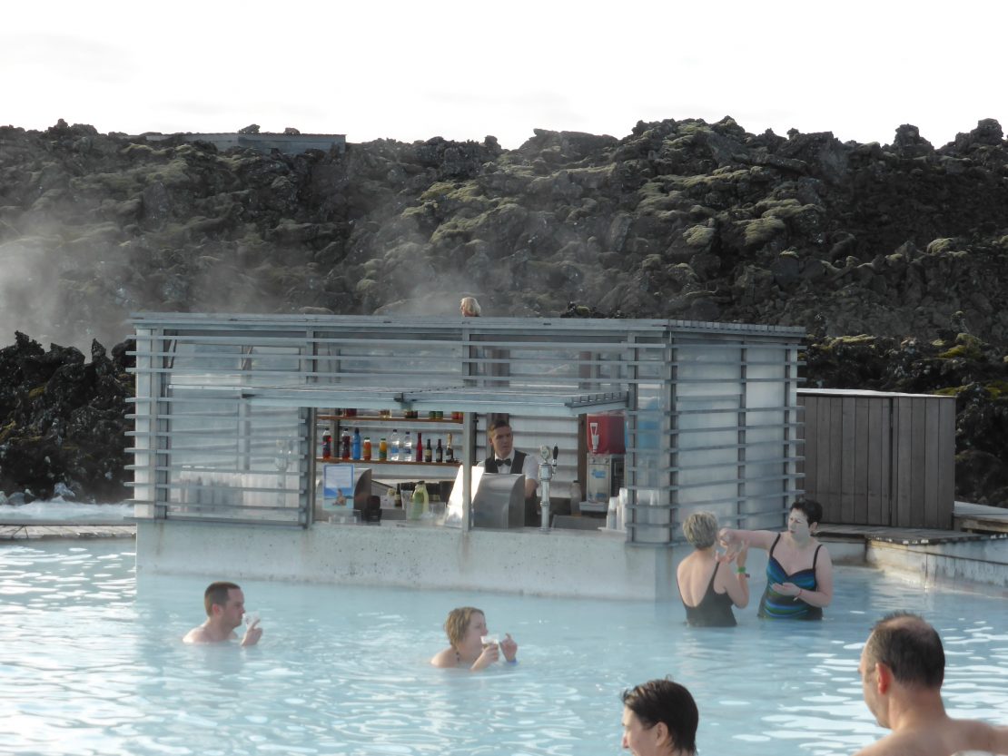 Blue Lagoon's swim up bar