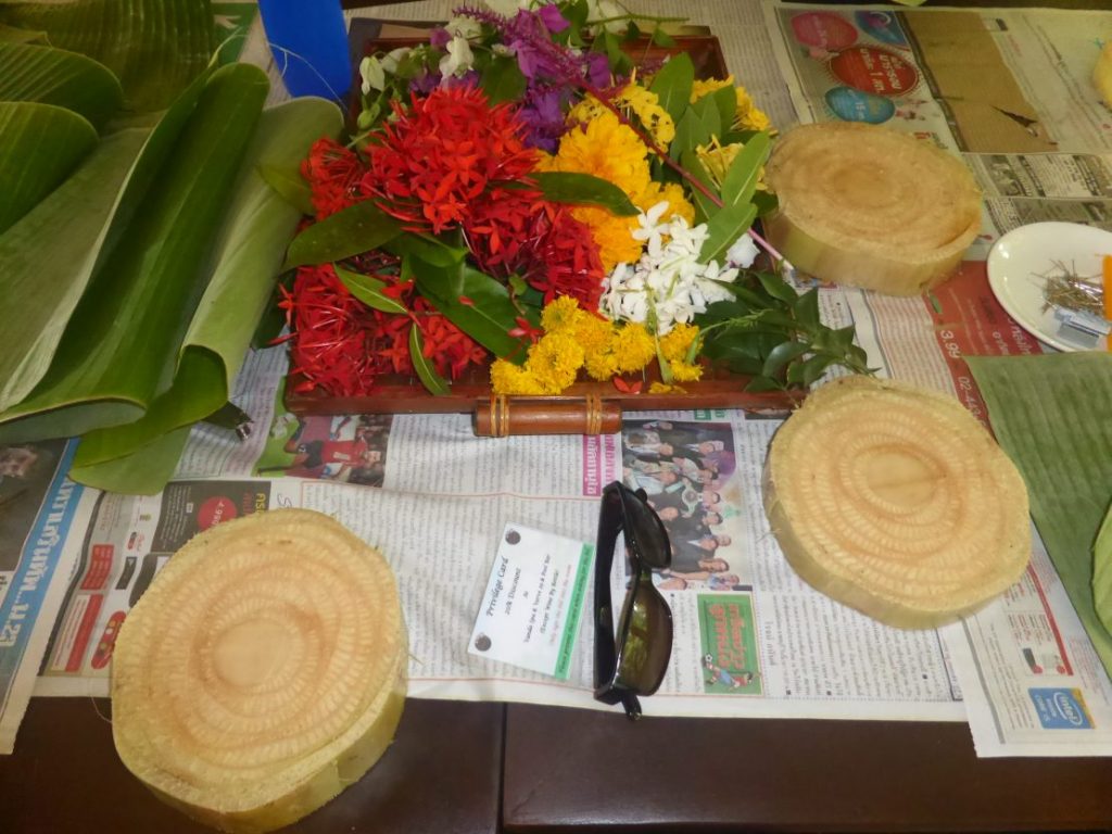 Krathong-making supplies