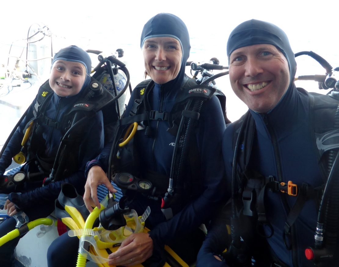 Scuba divers on the Great Barrier Reef
