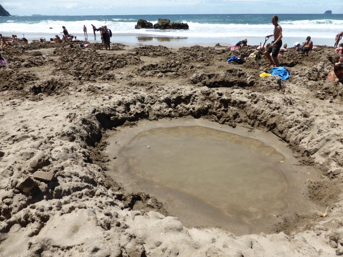 Hot water hole on Hot Water Beach