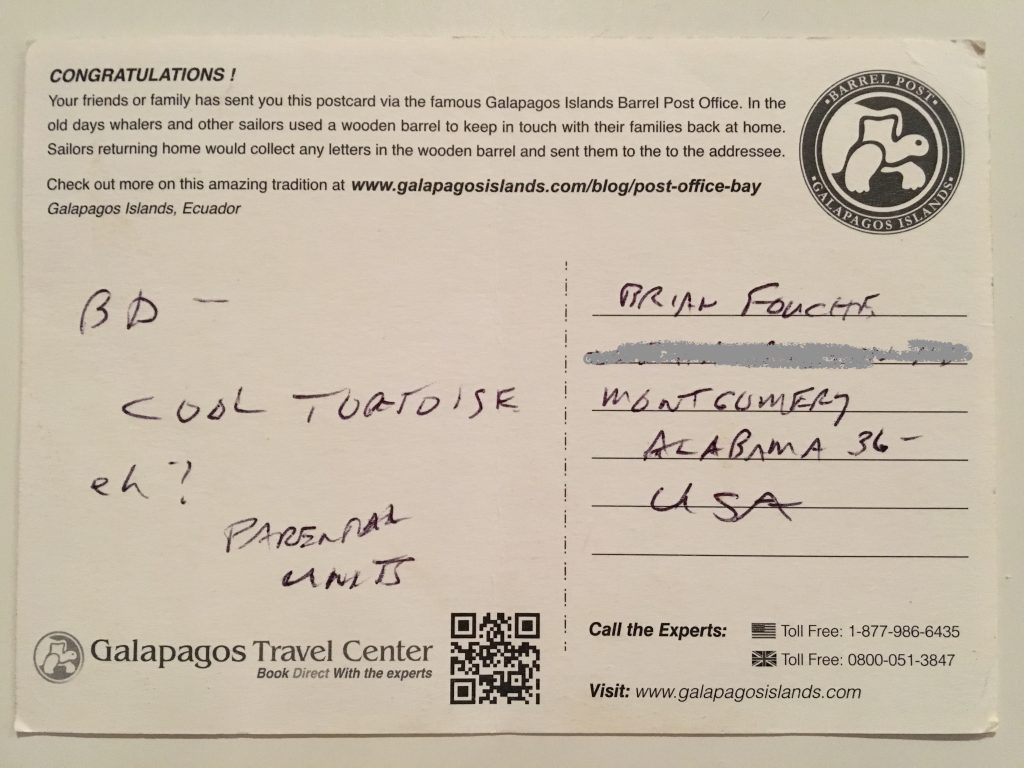 Postcard from Galapagos Islands