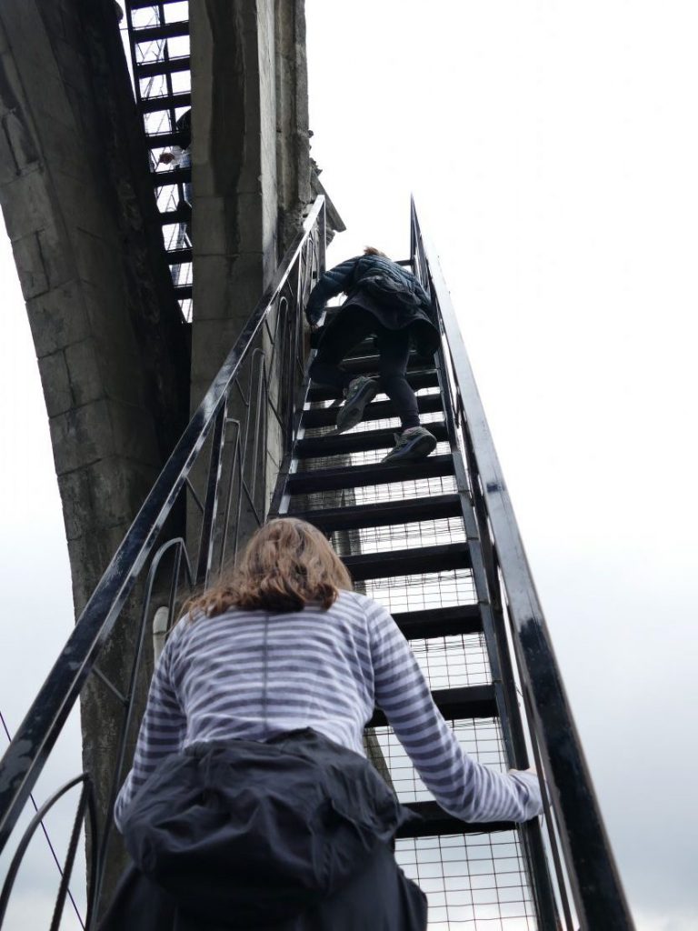 Climbing the spire
