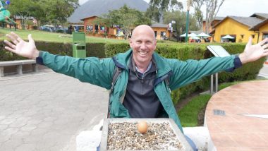 Balanced egg at the equator