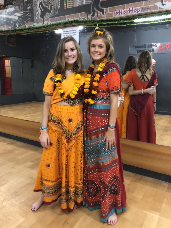 Delaney and Riley wearing Ghagra Cholis