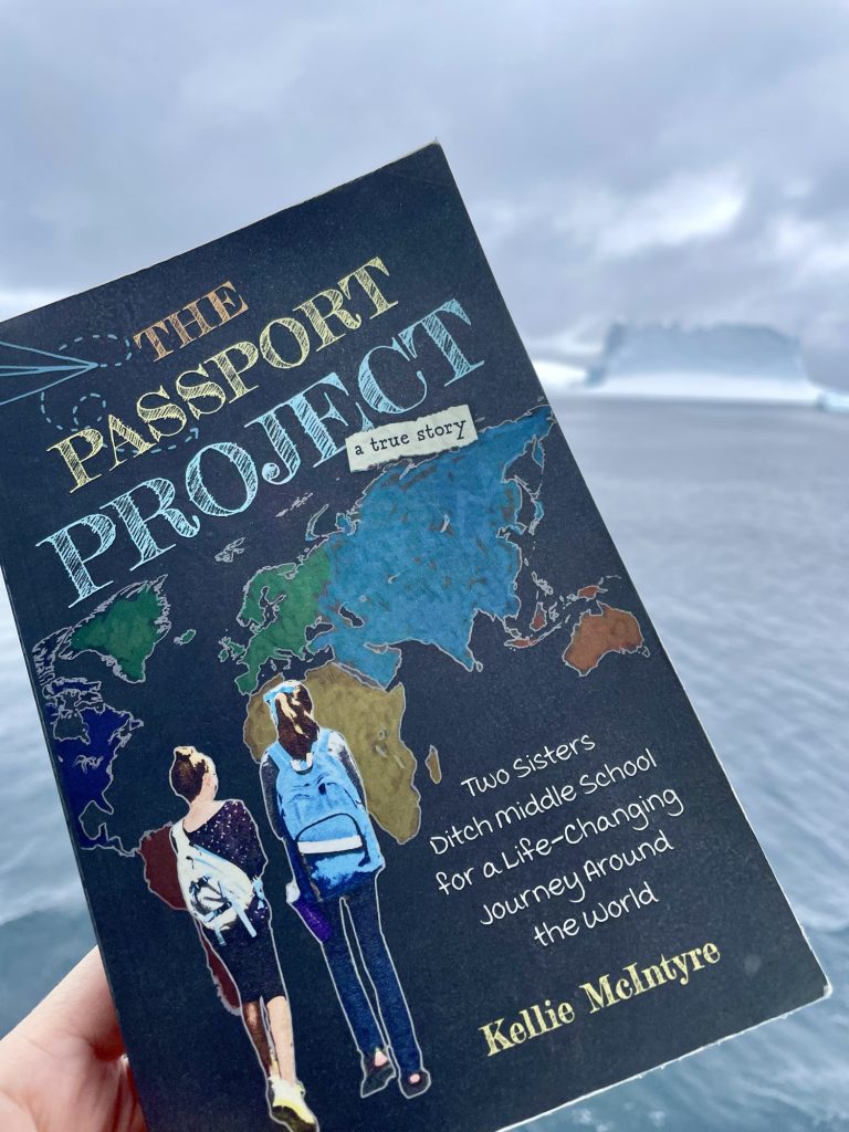 The Passport Project book in Antarctica
